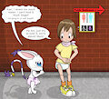 Kari and Gatomon Stay Hydrated by HydroFTT
