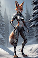 Armoured Vixen in a Snowy Landscape #2 by babeyax715