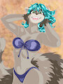 Raccoon Pinup by Qwaychou