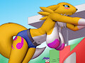 Renamon Carwash~ by creatiffy