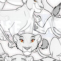 BUNDLE TLK lioness / lion + headshots by NorthernRed