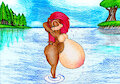 Sally bathing in the wilderness by shanahat