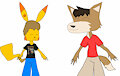 Josh showing his Bad Bunny Shirt by MegaManstitch87