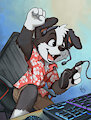 Roni Playing Videogames by pandapaco