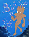Hitmonchan Skinny Dipping Underwater by ChelseaCatGirl