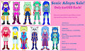 August Sonic Adopts Sale! $30USD EACH! by MelSky